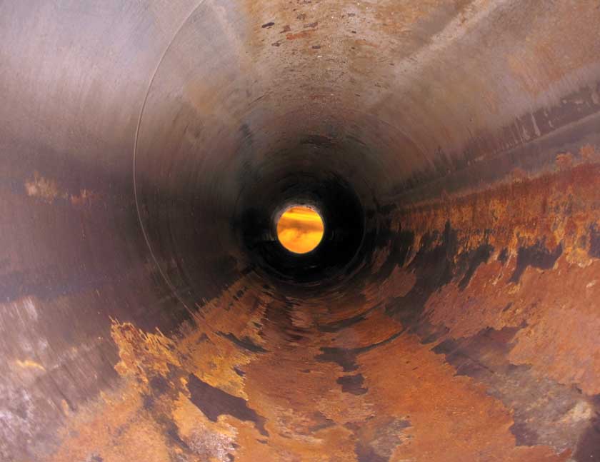 View Inside Sewer Pipe
