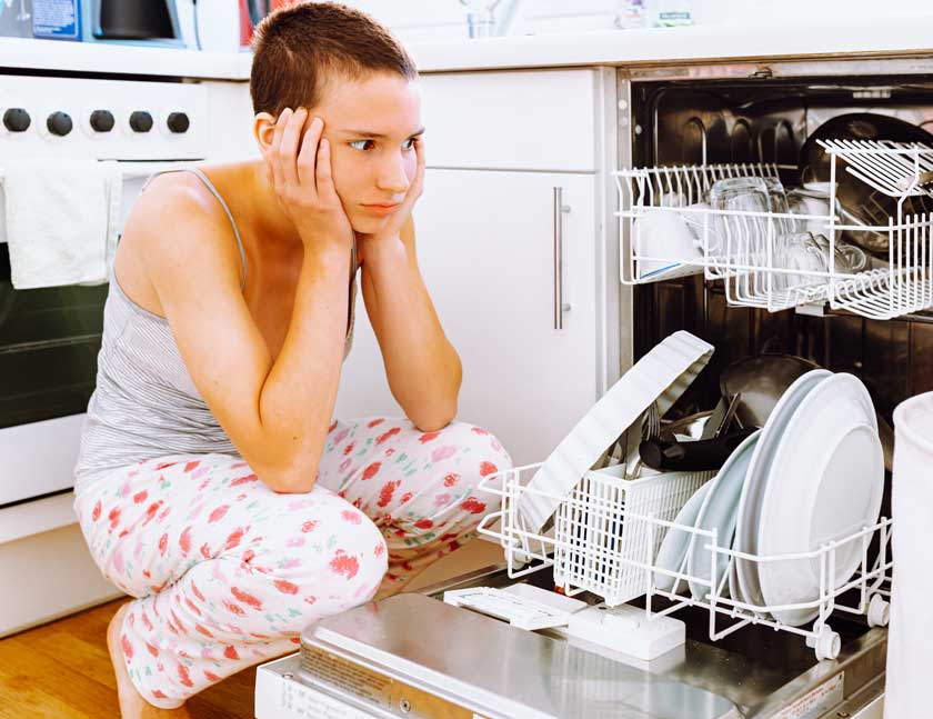 Woman With Dishwasher Problems