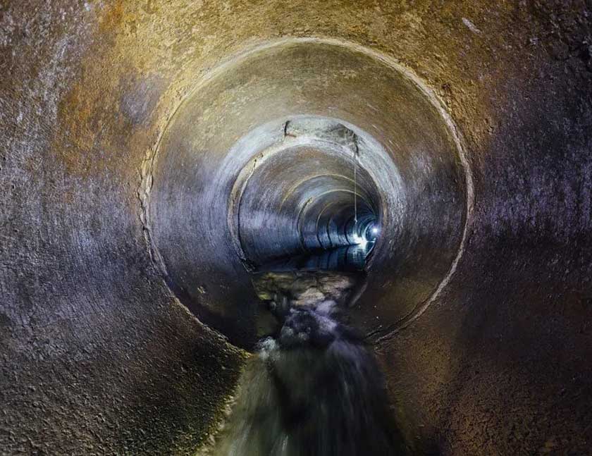 Underground Sewer Pipe
