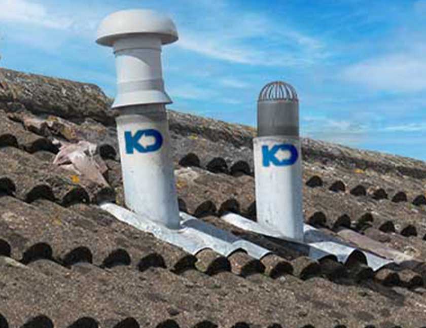 An example of a soil vent pipe