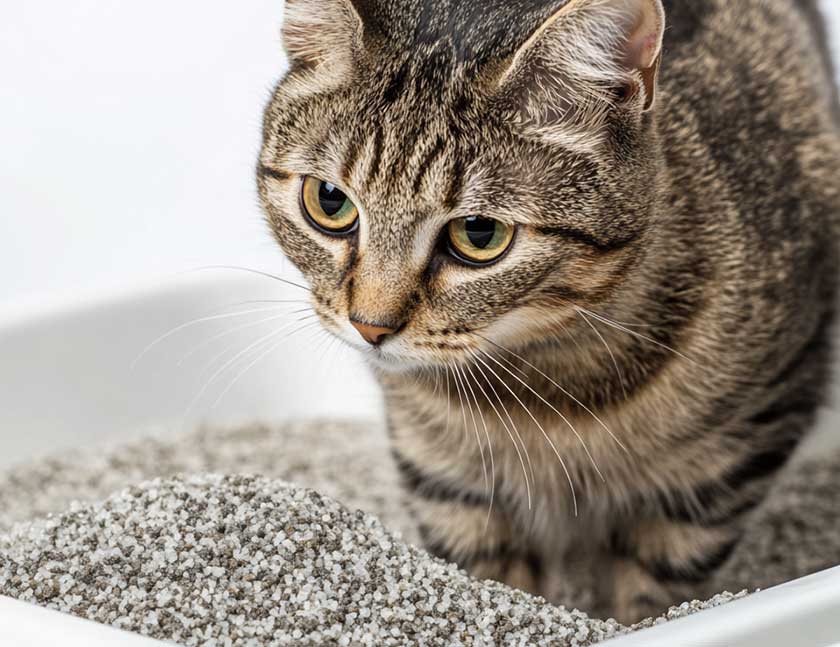 never flush cat litter down the toilet