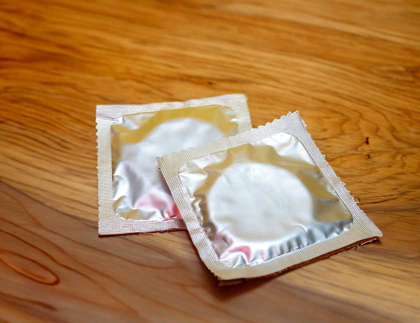 never flush condoms down the toilet