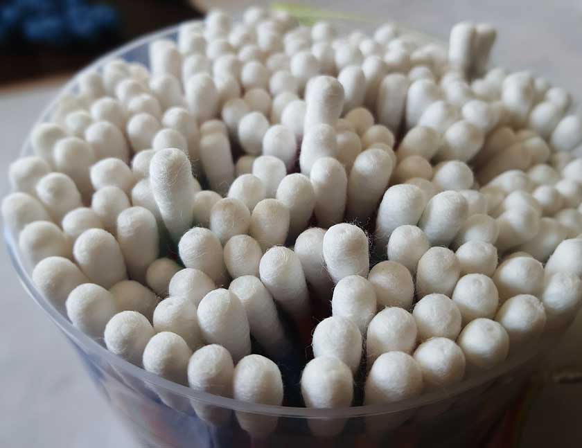 never flush cotton buds down the toilet