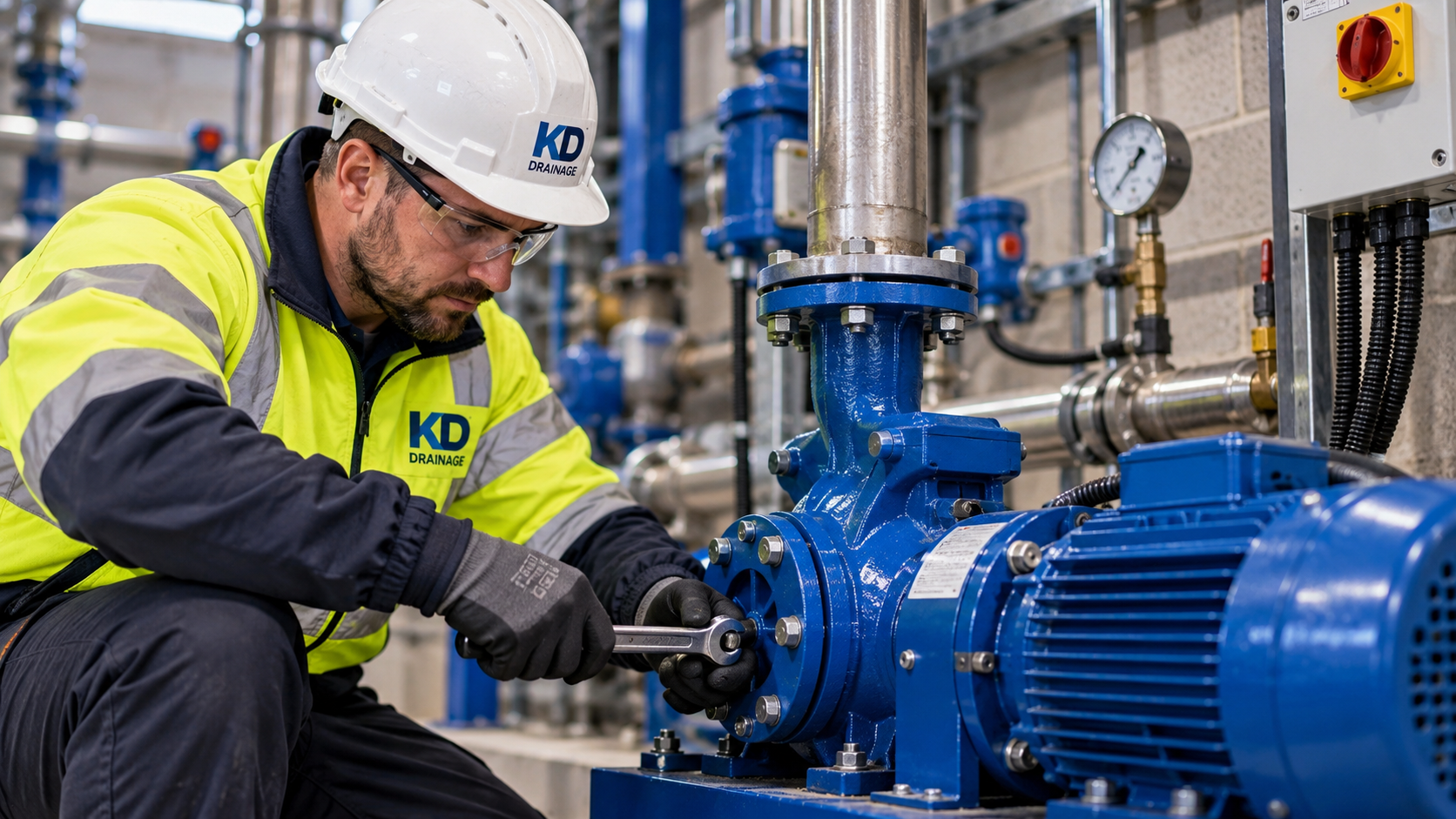 Sewage pump station installation